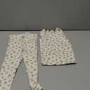 AVAUMA Baby Boy Girl Pajama Set 6M-7T Kids Cute Toddler Snug fit Flower Pattern Design Pjs Cotton Sleepwear Ruffled Shirring (12-24 Months, Laura_ivory/Mint Flower)