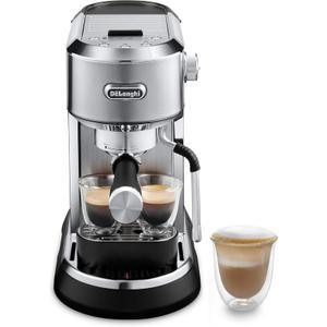 De’Longhi Dedica Maestro Espresso Machine with Milk Frother, 15-Bar Pump & Temperature Control - Barista Coffee Maker Kit for Espresso, Latte, Cappuccino & Iced Coffee - Italian Stainless Steel Design