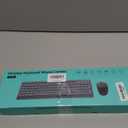 Wireless Keyboard and Mouse Combo for Windows, 2.4G Full-Sized External Cordless Computer Keyboard Mouse Combo for Laptop PC Desktop Chrome Mac, Number Pad 1600 DPI Silent Mouse USB Receiver (Black)