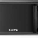 Chefman Countertop Microwave Oven 0.7 Cu. Ft., 700 Watts with 10 Power Levels, 6 Cooking Presets with One-Touch Express Cook, Eco Mode, Child Safety Lock, & Mute Button - Black