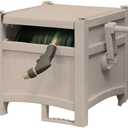 Suncast Garden Hose Reel Hideaway for 5/8" Hoses, Retracting Storage of 100ft, Light Taupe