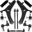 AUQDD 12Pc Front End Kit Fit For 2016-2017 Su-baru Crosstrek, 13-15 XV Crosstrek, 2 Lower Control Arm 2 Ball Joint 2 Sway Bar Link 4 Outer & Inner Tie Rod End (# K623560 K750084 EV800982 ES3712 K9513)