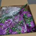 Artificial Flowers for Outdoors, Fake Hanging Flowers for Decoration, UV Resistant Artificial Outdoor Plants, 2 Pcs Artificial Petunias for Outdoors Garden Patio Porch Yard Decoration, Purple
