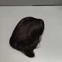 REECHO 11" Short Bob Wig with bangs Synthetic Hair for White Black Women Color: Black Brown