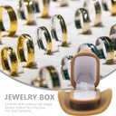 Veemoon 3pc Ring Storage Box Cowboy Hat Shape Jewelry Organizer Earrings Case Hat Flannel Storage Unique Design