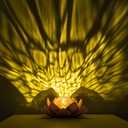 Huaxu Solar Lights Outdoor Decor Metal Lotus Flower LED Waterproof Glass Decorative Gifts for Garden Lover Women Mom Table Pathway Lawn Patio Yard Ground