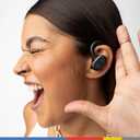 Skullcandy Push Active Wireless Earbuds, Bluetooth Headphones, Noise Isolating, 44 Hrs Battery, Secure-Fit Over-Ear Hanger, Sweat and Water Resistant, Microphone for iPhone Android - True Black/Orange
