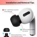 Lanwow Premium Memory Foam Tips for AirPods Pro 1st & 2nd Gen. No Silicone Eartips Pain. Anti-Slip Eartips. Fit in The Charging Case, 3 Pairs (S/M/L, Black)