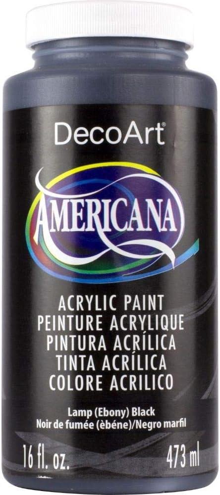Decoart Americana Acrylics 16oz Lamp Black Decoart Americana Acrylics 16oz Lamp Black
