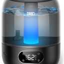 Dreo Humidifiers for Bedroom, 3L Top Fill 30H & 26dB Quiet Runtime for Large Room, Cool Mist Ultrasonic Humidifier with Humidity Sensor, Night Light for Home, Baby, Nursery, Plants, 360 Nozzle, Black
