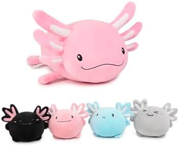 Niuniu Daddy 23" | 5Pcs Axolotl Plush Toys with 4 Babies Inside- Soft Pink Axolotl Stuffed Animal, Cute Birthday Or Christmas Plushies Gift for Girls & Boys