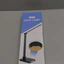 LED Desk Lamp with USB Ports,Touch Desk Lamps for Home Office with 5 Color Modes,3 Brightness Desk Light with Small Night Light,Reading Lamp Table Lamp for Bedroom Bedside Study Black （with adapter