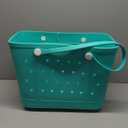 Beach Tote Bag for Women, Rubber Beach Bag Waterproof Sandproof, Extra Large EVA Tote Bag Boat Bag, Green