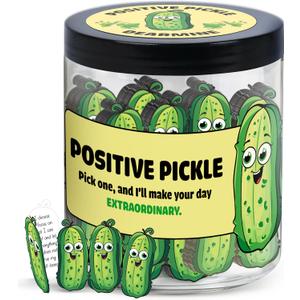 60 Positive Pickle Cards Jar, Stocking Stuffers, Xmas Christmas White Elephant Gifts for Teenage, Women, Adults, Mom, Teachers, Sisters, Friends, Teen Girl Gifts Trendy Stuff