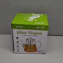 1500ml Glass Teapot, Large Tea Pot with Infuser for Loose Tea and Blooming Tea, Stovetop Safe Tea Kettle, Hand Crafted Borosilicate Glass Tea Maker with Scale Line, Tea Gift Set for Tea Lovers