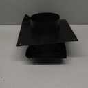 Roof Vent Cap - Hon&Guan 6 Inch Roof Vents for Houses Galvanized Steel 6'' Exhaust Vent Wall Vent with Damper for Ventilation System, Black