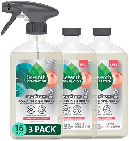 Amazon.com: Seventh Generation Foaming Dish Spray, Honey Crisp Apple 16 Fl Oz (Pack of 3), Refill Pack of 3 with 1 Sprayhead : Everything Else