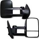 AERDM Towing Mirrors Manual Operated Textured Black Telescoping fit for 2007-2013 Chevy/GMC Silverado/Sierra Exterior Accessories Mirrors