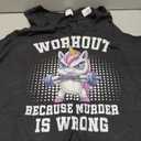 Funny Cute Unicorn Workout Gym Fitness Weightlifting Gift Tank Top, Size XXL