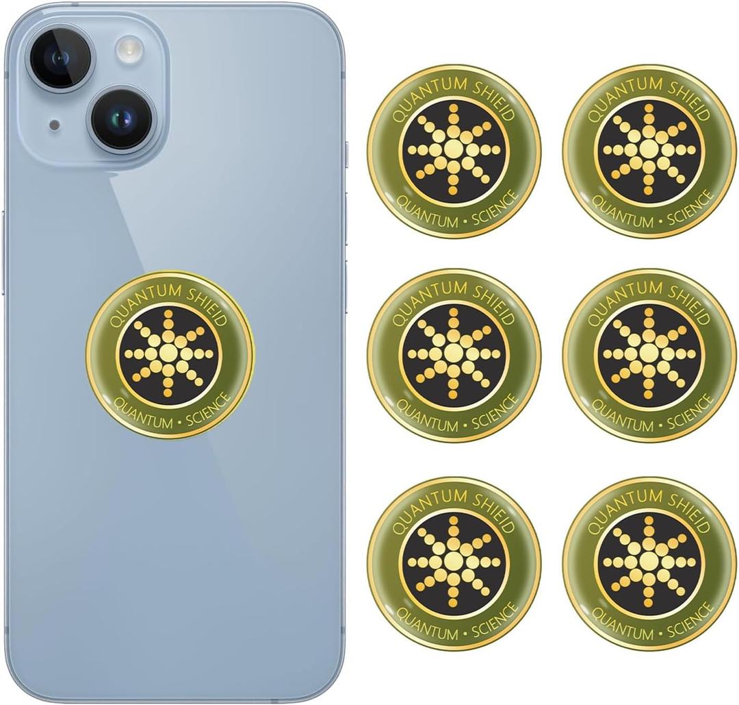 6 Pieces Cell Phone Blocker Protection Neutralizers Stickers for Smart Phones Tablets Laptops Computer WiFi Priner TV Electronic Devices Golden