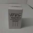 WDF 100 Pack Silver Plastic Spoons Disposable - 6.9 Inch Silver Spoons Heavy Duty Plastic Spoons, Modern Silver Disposable Spoons Perfect for Parties, Weddings