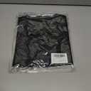 Rooscier Women's Notch V Neck Ribbed Knit Slim Fit Short Sleeve Basic T Shirts Blouse Tops (Black, M)