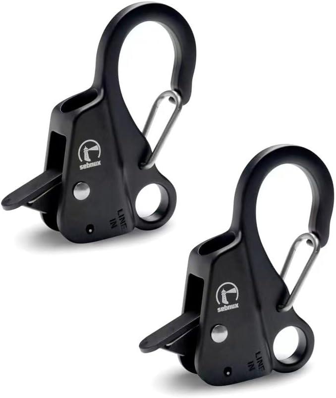 Stainless Steel Boat Anchor Hook Quick Release Hook Anchor System for Small Boat Pontoon and Kayak (Plated Black)
