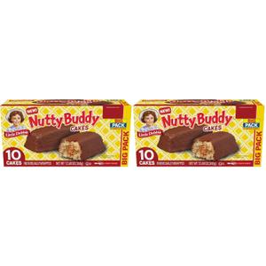 Little Debbie Nutty Buddy Cake Big Pack, 12.68 Oz Box (Pack of 2) (BB April 04 26)