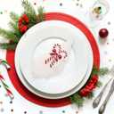 DOITOOL Christmas Napkin Ring Set of 4: Candy Cane Napkin Rings Metal Christmas Holder Holiday Ring Holders Buckle for Dinning Table Decoration