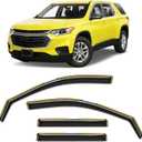 in-Channel Window Rain Guard for Chevy Traverse 2018-2023 Rain Guards Chevrolet Traverse Side Window Visors Low Profile Vent Visor Window Deflectors Vent Shades Car Accessories