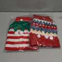 2PCS Puppy Christmas Sweater Cat Turtleneck Knitwear Xmas Elf Outfits Dog Warm Clothes Sweater for Kitties Puppies L