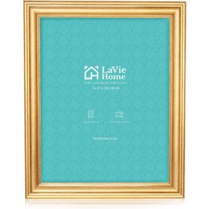 LaVie Home 11x14 Picture Frames (1 Pack, Gold) Photo Frame with Plexiglass for Wall Mount Display