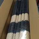 RURALITY Outdoor Rug 9x12 Waterproof for Patio Clearance,Large Plastic Straw Mat for Camping,Porch,RV,Reversible,Black and Beige