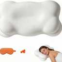Cloud Pillow, Ergonomic Memory Foam Cervical Neck Support Pillow with Breathable Pillowcase, Dual Height Cloud Align Pillow for Side Back Stomach Sleepers
