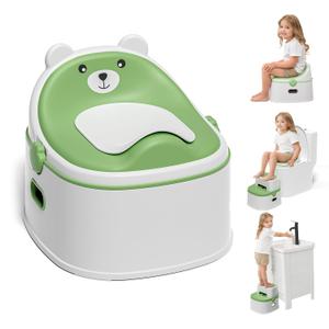 3-in-1 Toddler Potty Training Toilet for Boys & Girls - Convertible Potty Chair with Step Stool for Toddlers 1-3, Anti-Slip Design Toddler Toilet Seat - Removable & Easy to Clean