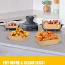 200PCs Air Fryer Paper Liners for Ninja Crispi FN101GY/FN101SG/FN101ST,100pcs Large for 4-QT & 100pcs Small for 6-Cups Container,Non-Stick Glass Air Fryer Disposable Accessories Square Free of Bleach