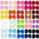 40PCS 4 Inch Hair Bows for Girls,Hand-made Grosgrain Ribbon Hair Bow Alligator Clips Hair Accessories for Toddlers Baby Girls Kids Teens in Pairs