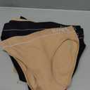 Hanes Women's Originals Seamless Stretch Rib Bikini Panties Pack, Assorted Colors, 6-Pack (Medium, 4 Black/2 Deep Glow)