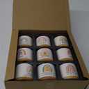 SAIWEILAI Ceramic Succulent Planter Pots Set of 9 with Bamboo Trays, Round Painted Plant Pots for Indoor Desktop Decoration, White