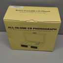 CD Player with Built-in Speakers Portable with Bluetooth Input&Output Nostalgic Desktop CD Players for Home Music Box Player with Stereo Sound Remote Control Brown