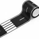 Piokio 33' x 2.4" Black Road Track Tape, Car Tracks are Great for Kids Birthday Party, Racing Party Decoration (1 Rolls)