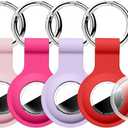 2 x Holder Case Keychain for AirTag 2nd & 1st Gen, 4 Pack, Multicolor-7 | Full Coverage, Anti-Scratch, PC+Silicone, For Bags,