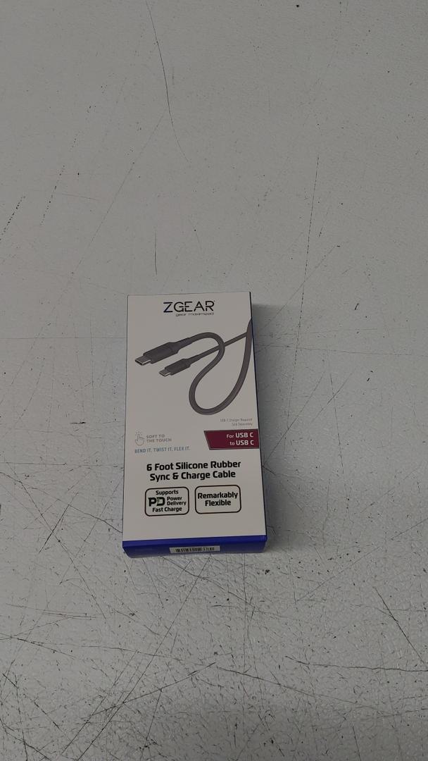 ZGear silicone cable USB C c 6ft Gray