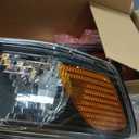 Nilight Headlight Assembly Compatible with 2000 2001 Toyota Camry Replacement Headlamp Black Housing Amber Reflector Driver and Passenger Side