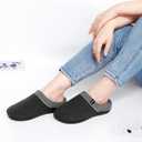 ERGOfoot Orthotic Slippers with Arch Support, Ideal for Plantar Fasciitis, Flat Feet, Heel Pain Relief, Slip on Clog Indoor Outdoor House Shoes with Anti-Skid Rubber Sole (9 Women/8 Men, Grey)