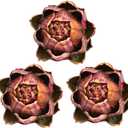 Fake Artificial Artichoke Vegetables Faux Plastic Artichoke Wedding Party Table Home Plastic Flower Decoration(Purple,Small,3)