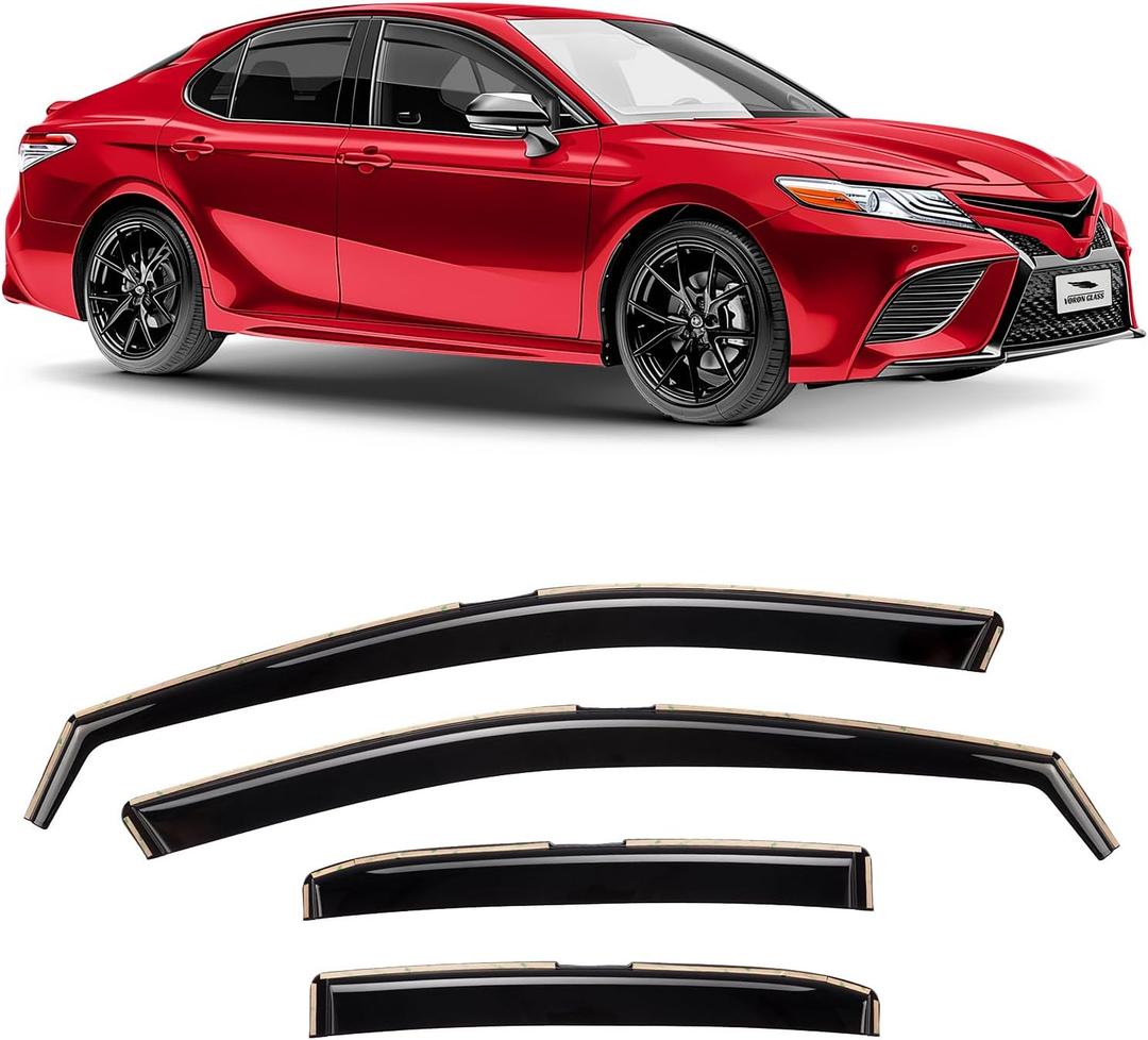 in-Channel Extra Durable Rain Guards for Toyota Camry 2018-2024, Window Deflectors, Vent Window Visors, 4 Pieces - 220171