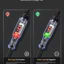 Automotive Test Light with 5-120V LED Digital Voltage Display, Circuit Tester Automotive with Voltmeter & Dual Color Polarity Indicator, Electrical Test Pen with Long Probe for Car RV Fuse Checker