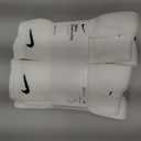 Nike Unisex Adult Everyday Cushioned Training Crew Socks (6-Pack) | Mens and Womens (White, L)