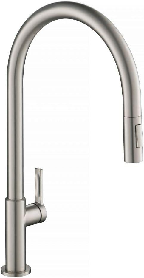 KRAUS Oletto High-Arc Single Handle Pull-Down Kitchen Faucet in Spot Free Stainless Steel, KPF-2821SFS